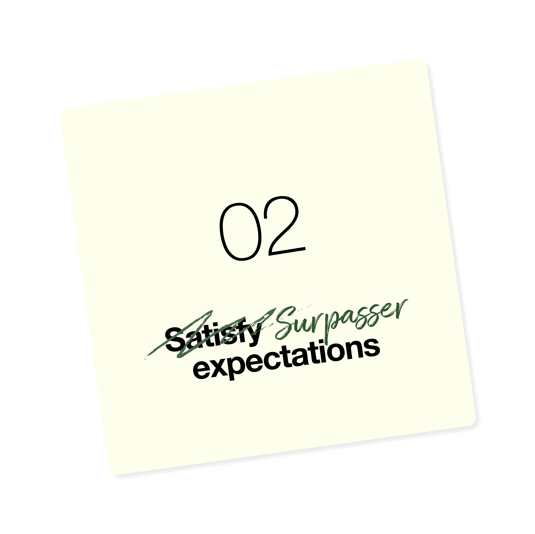 satisfy expectations